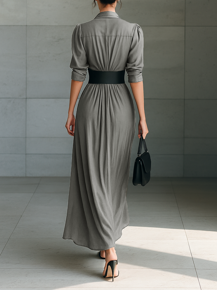 Zéphyrine | Lange Plissee-Kleid