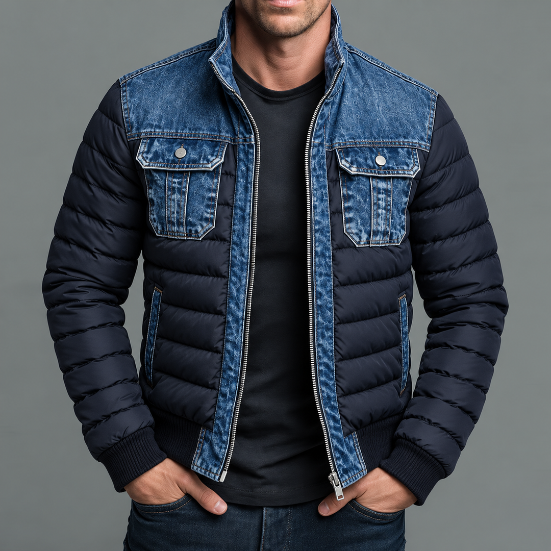 Rolf  | Jeansjacke mit Steppfutter
