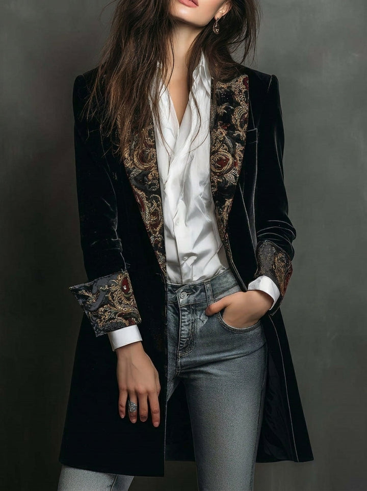 Marta - Taillierter Blazer mit Barockmuster