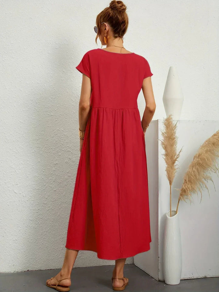 Gabrielle™ — Midi-Fluidkleid zeitlose Eleganz