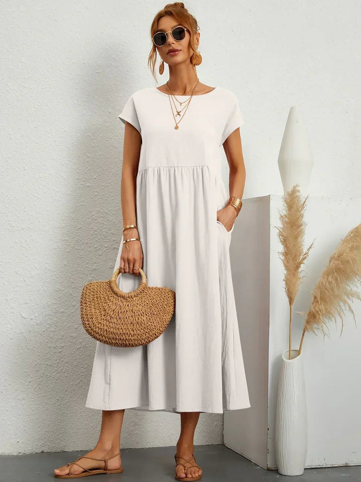 Gabrielle™ — Midi-Fluidkleid zeitlose Eleganz