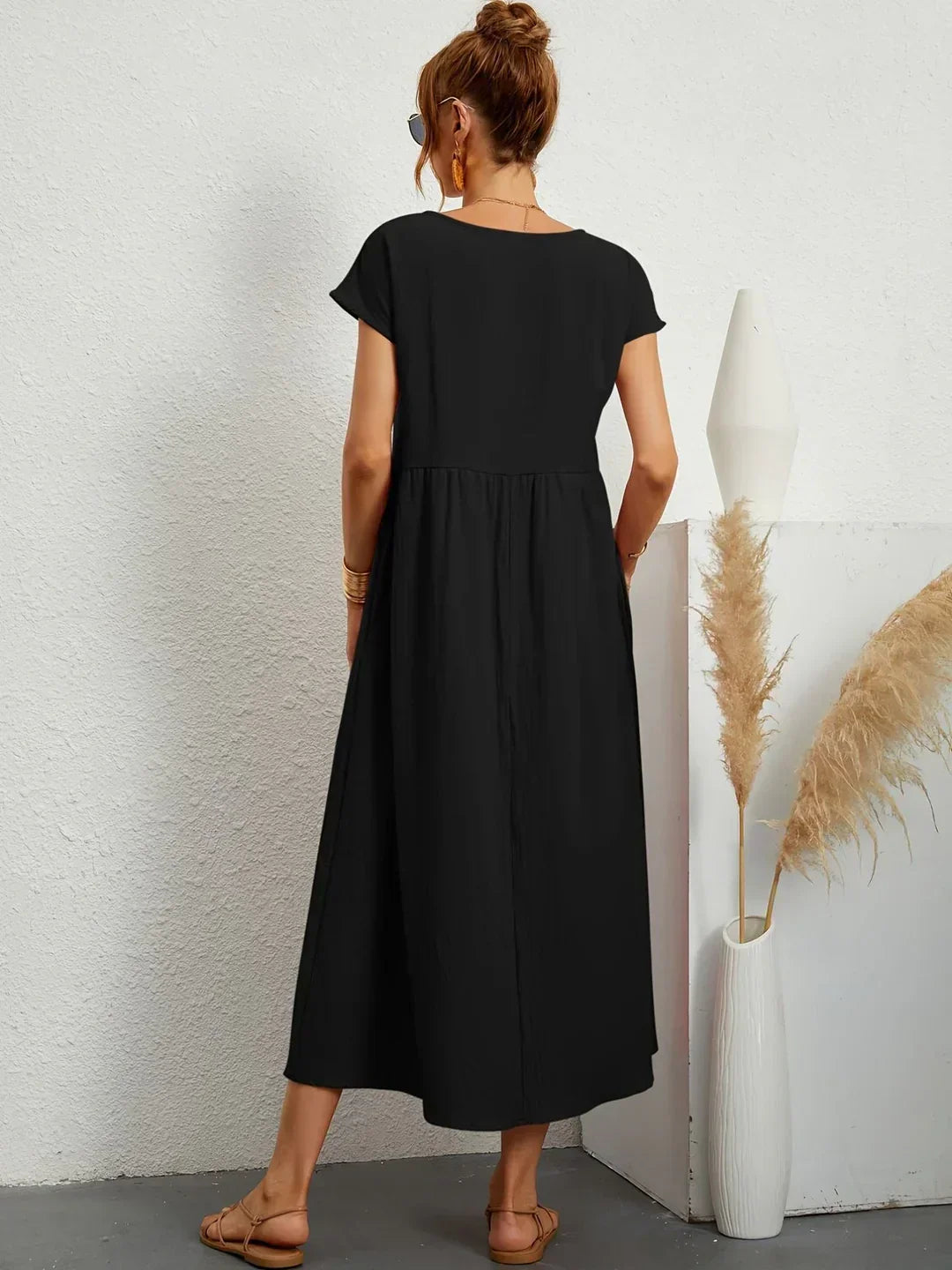Gabrielle™ — Midi-Fluidkleid zeitlose Eleganz