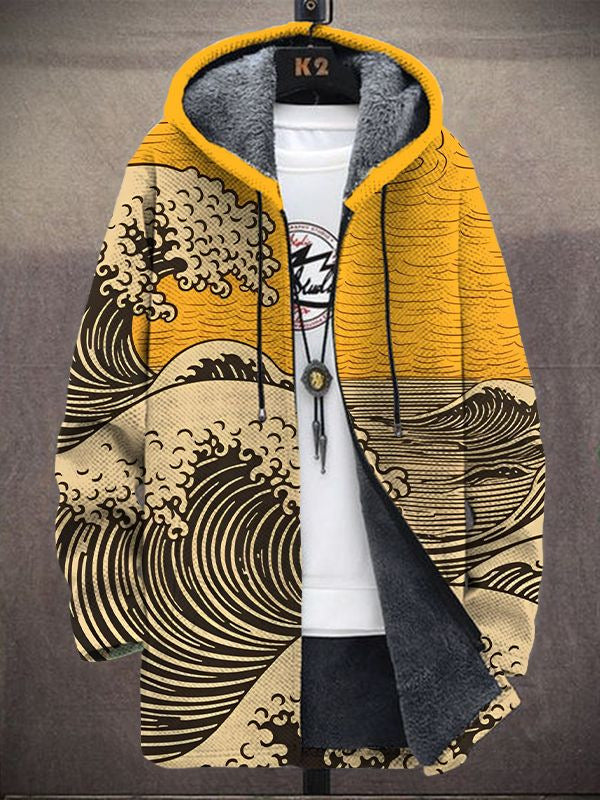 Margot | Kapuzen-Cardigan mit künstlerischem Druck