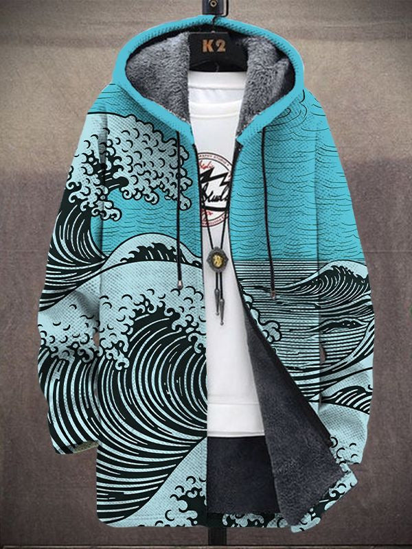 Margot | Kapuzen-Cardigan mit künstlerischem Druck