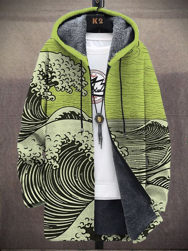 Margot | Kapuzen-Cardigan mit künstlerischem Druck