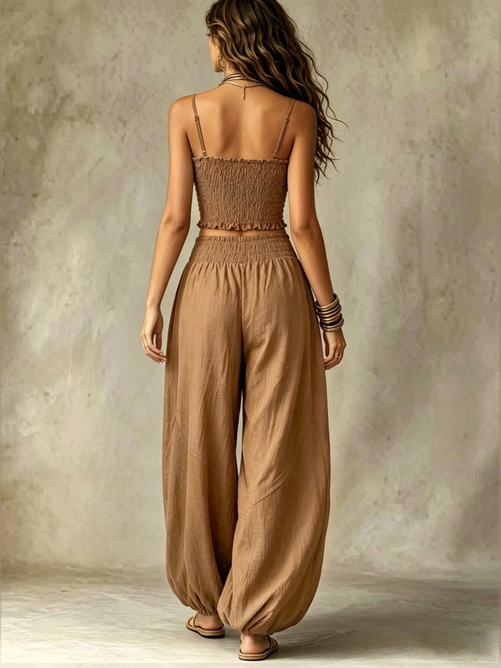 Marisol | Gerafftes Zweiteiliges Set