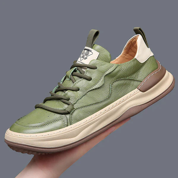 Hochsohlige Lederschuhe