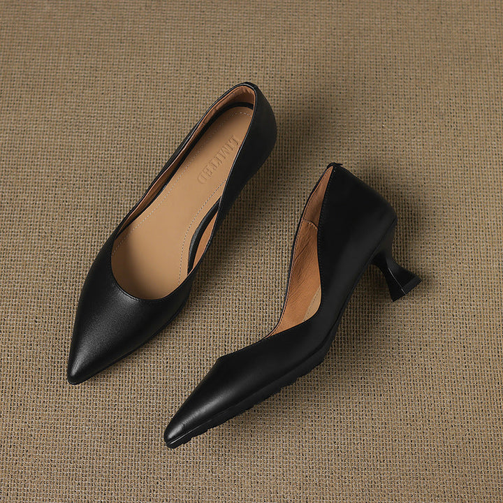 Calenne Leder Kitten Heels
