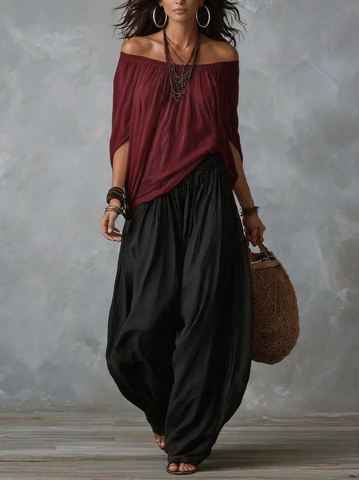 Camila | Müheloses Off-Shoulder Zweiteiliges Set