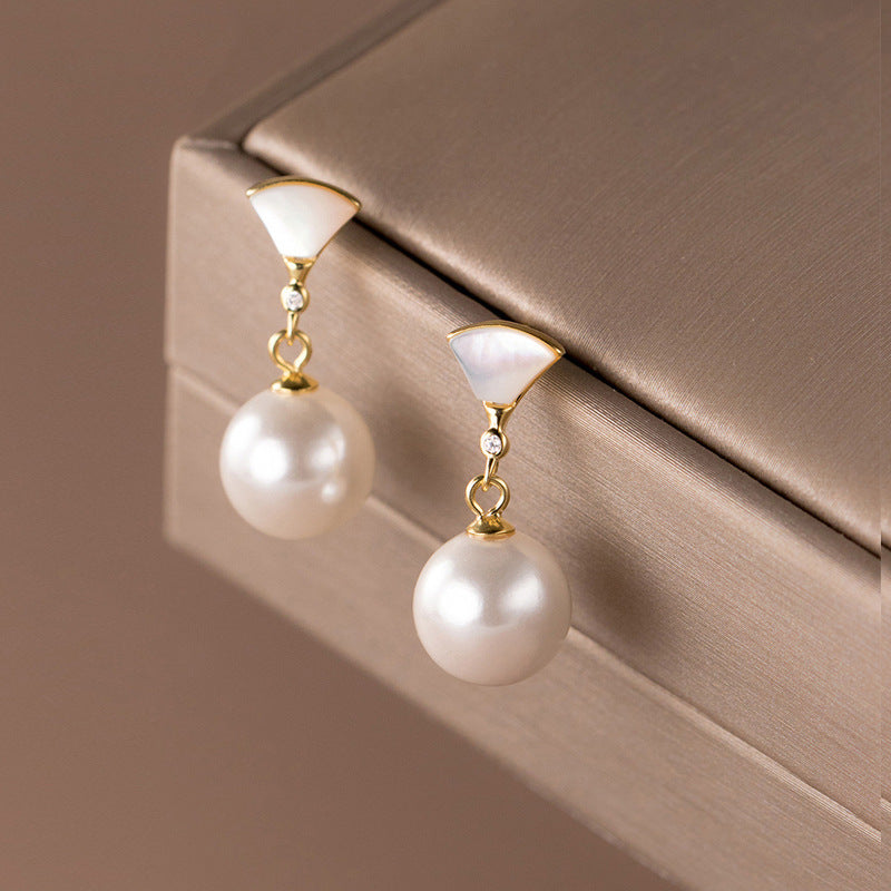 Chic Silber Ohrringe mit Perle