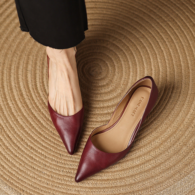 Ceyra Leder Kittenheels
