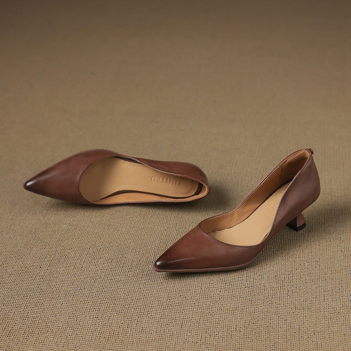Calenne Leder Kitten Heels