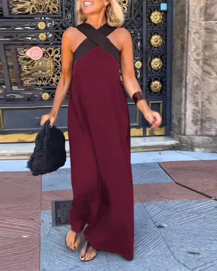 DELPHINE | KLEID MIT ÜBERLAPPENDEM AUSSCHNITT