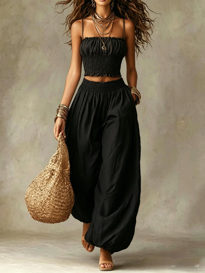 Marisol | Gerafftes Zweiteiliges Set