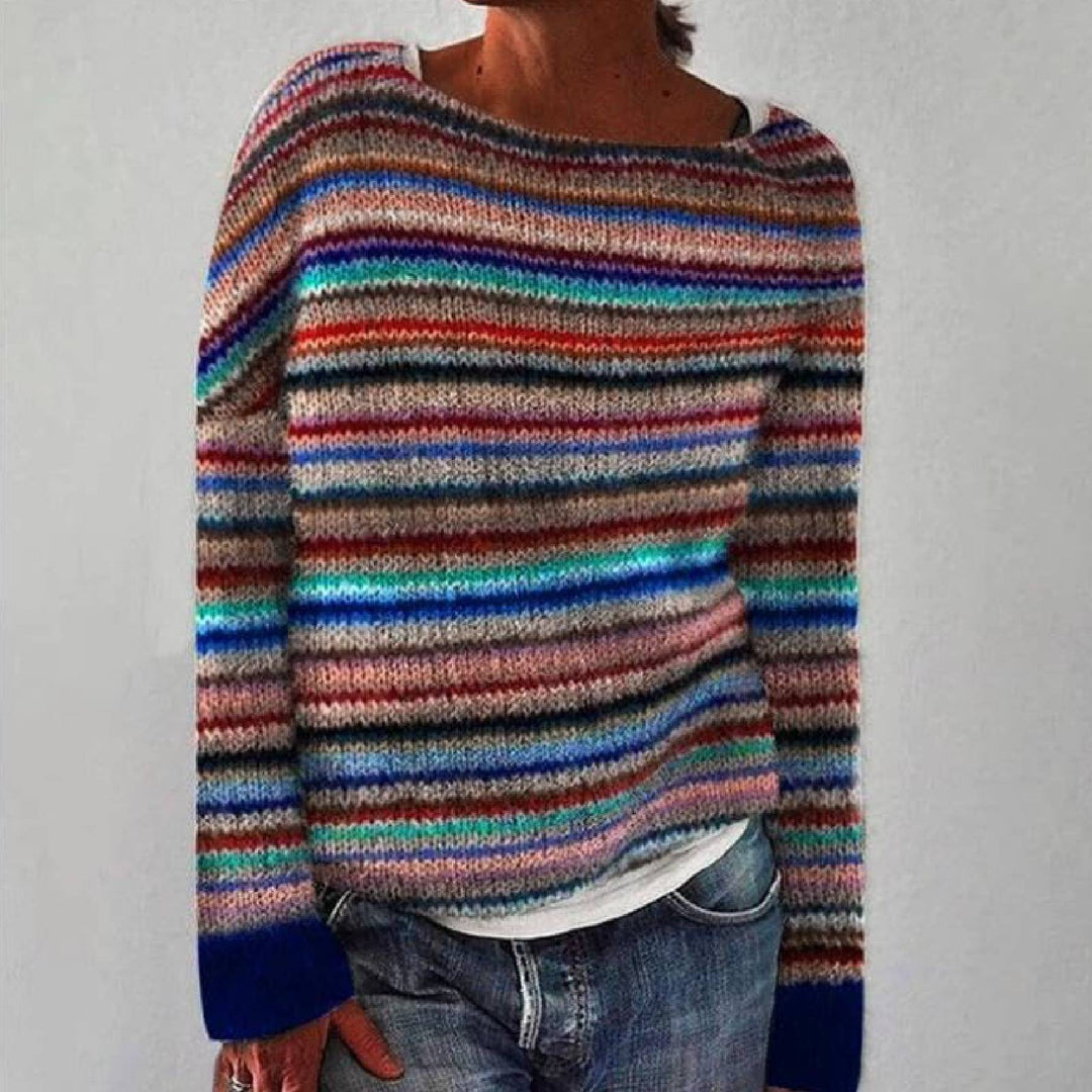Maya - Retro skandinavischer Strickpullover