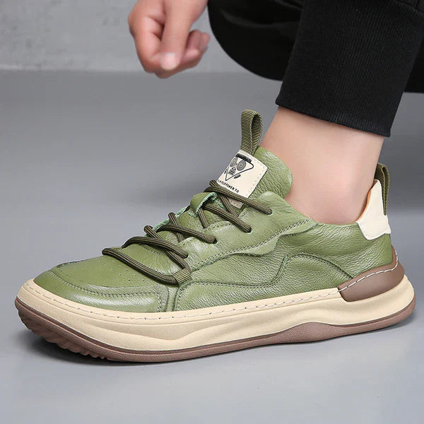 Hochsohlige Lederschuhe