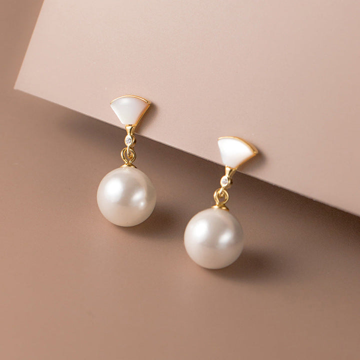 Chic Silber Ohrringe mit Perle