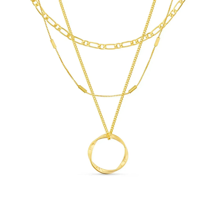 Offenes Dreireihiges Goldcollier