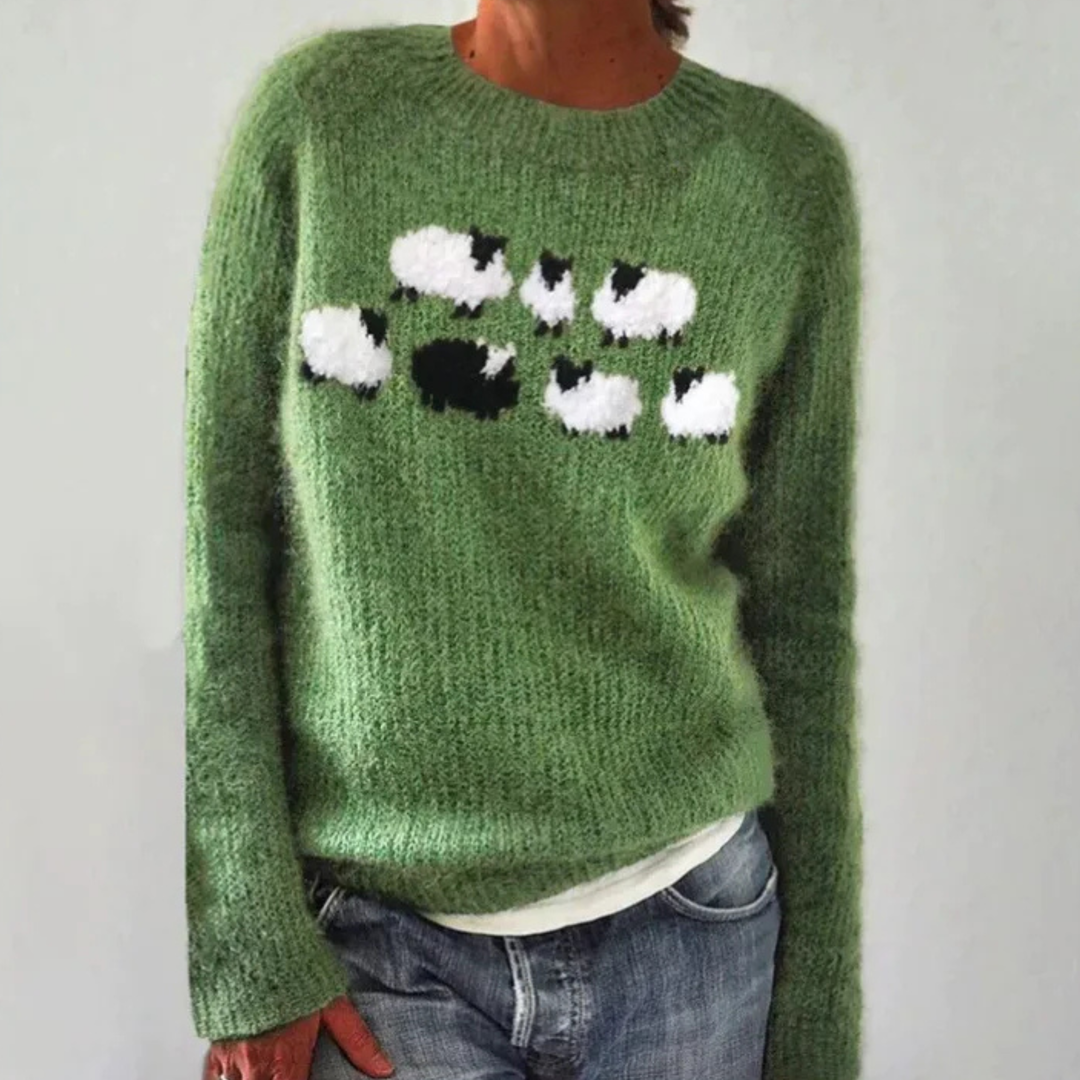 Stella - Retro Skandinavischer Strickpullover
