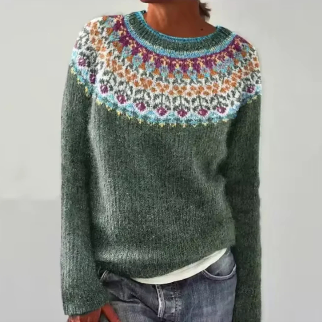 Sarah - Retro skandinavischer Strickpullover
