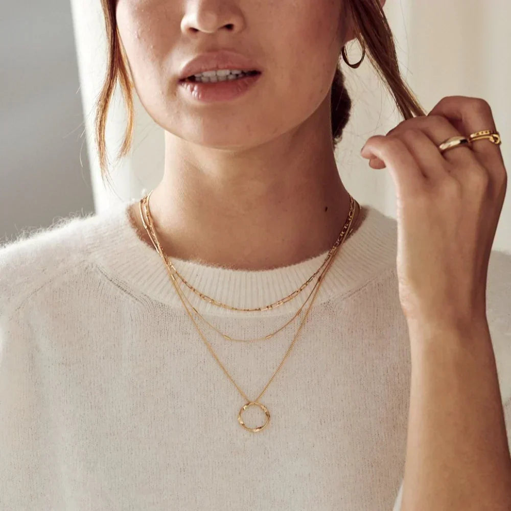 Offenes Dreireihiges Goldcollier