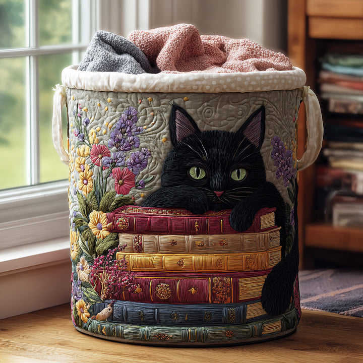 Bearbeiten – Quilt-Aufbewahrungskorb mit Katzenmotiv