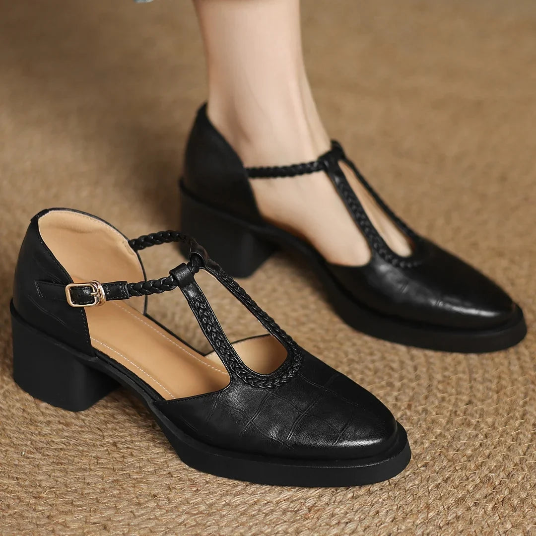 Chiara | Elegante T-Strap Mid-Heel Schuhe