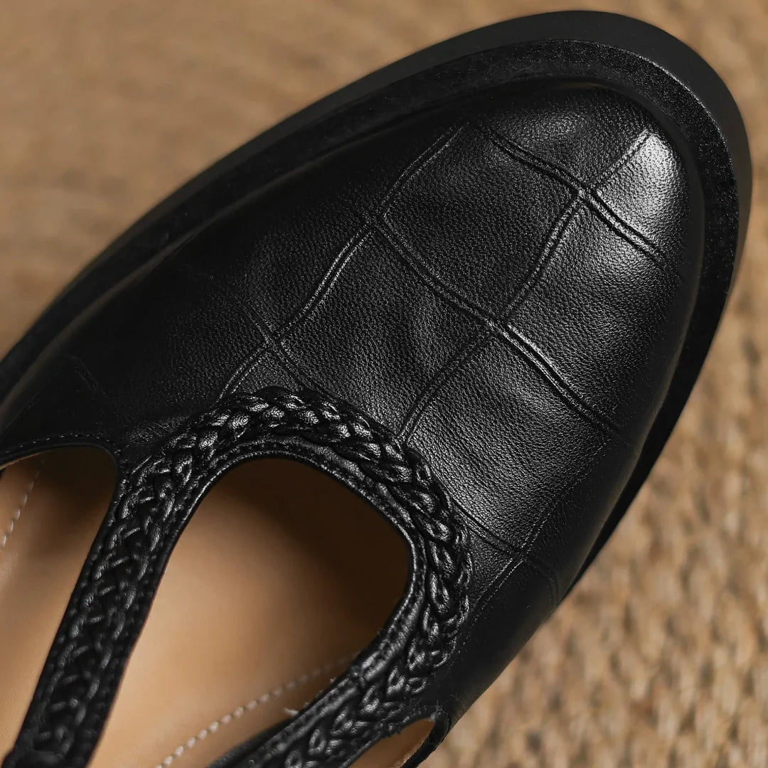 Maisy | Elegant T-Strap Mid-Heel Shoes