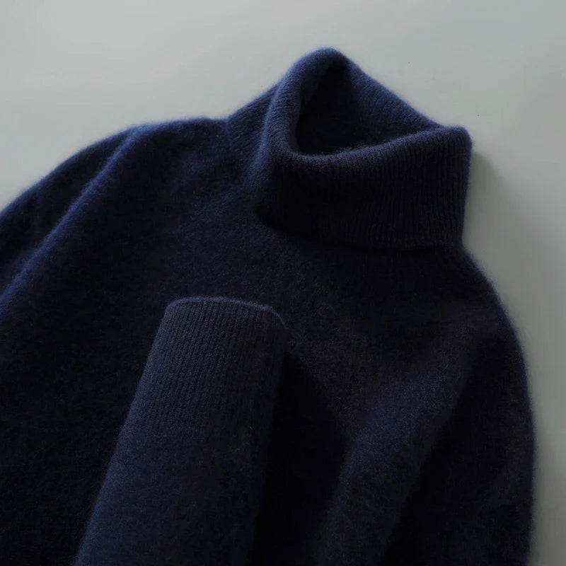 Eleganter Rollkragenpullover aus Wolle