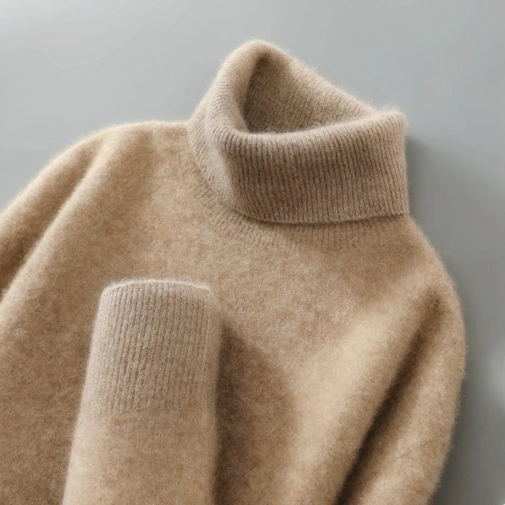 Eleganter Rollkragenpullover aus Wolle