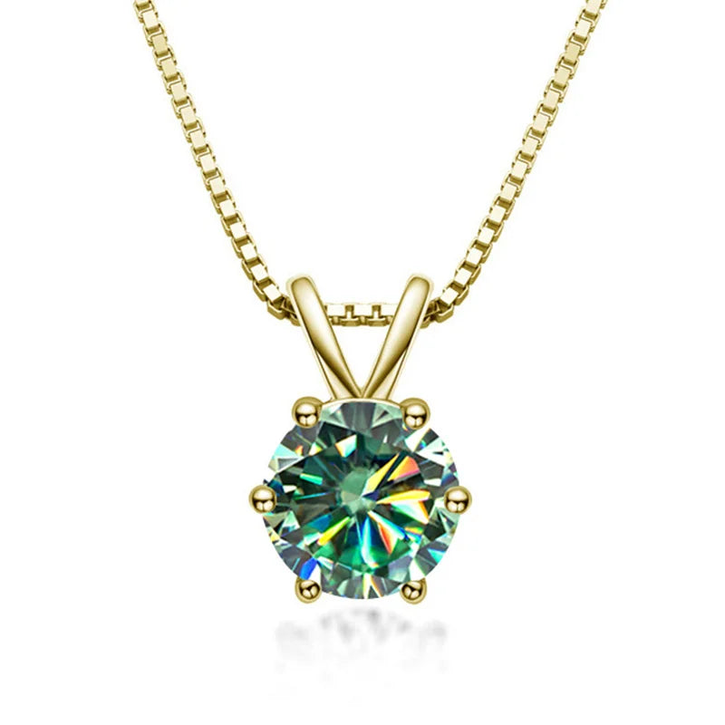 Elegantes Solitärcollier mit Moissanit