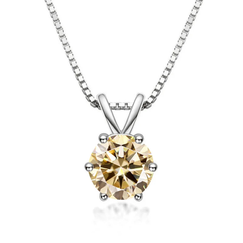 Elegantes Solitärcollier mit Moissanit