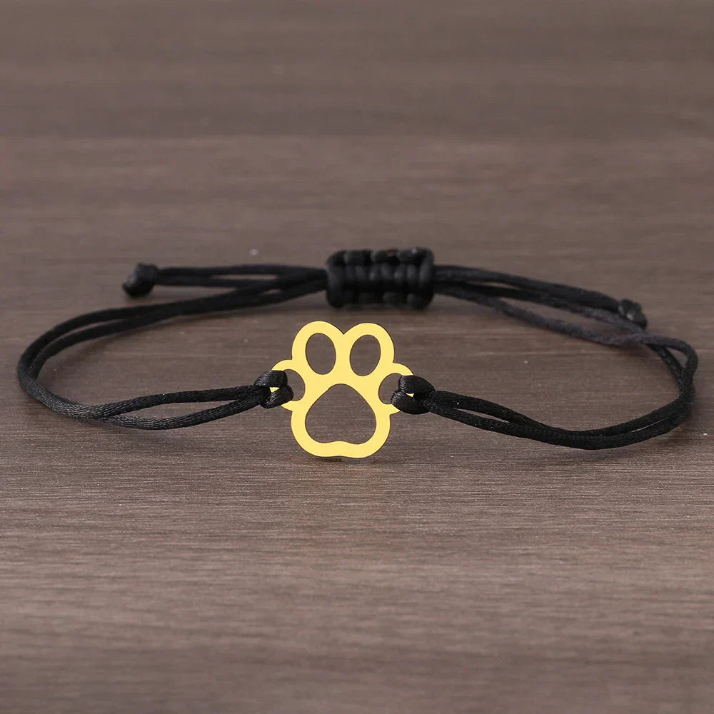 Verstellbares Armband mit schwarzem und rotem Band