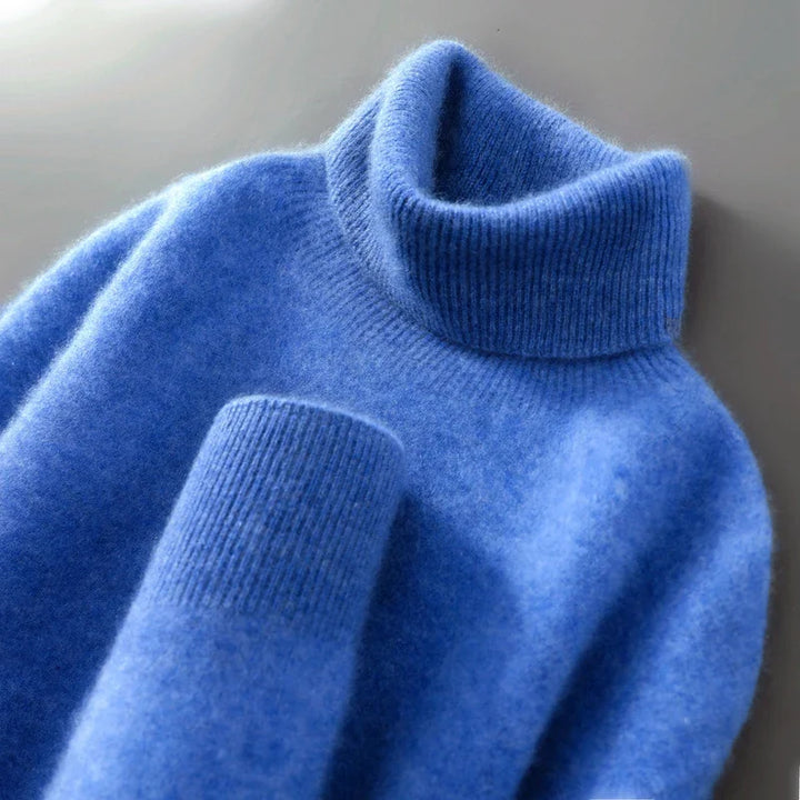 Eleganter Rollkragenpullover aus Wolle