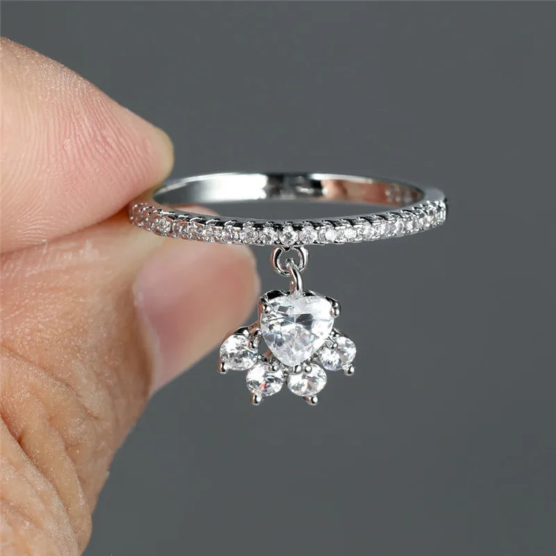 Anello Paw & Heart – Effekt von Gold und Silber