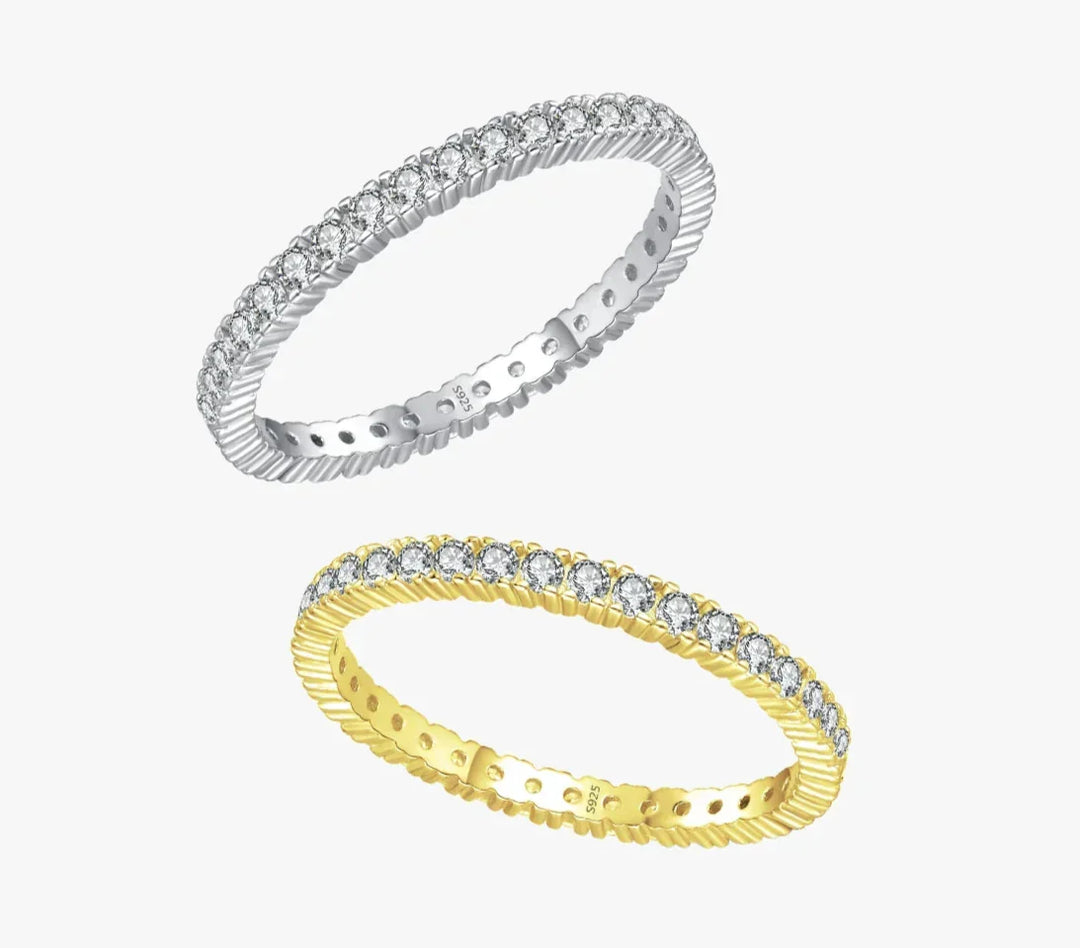 Minimalistischer Leuchtender Eternity-Ring