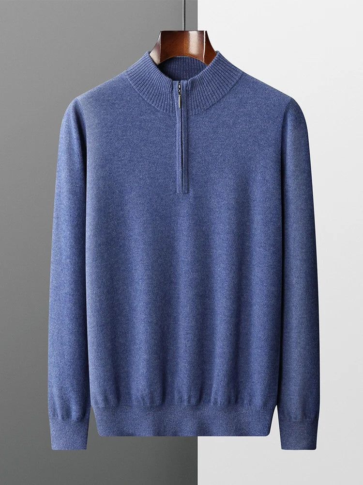 Florence Kaschmir-Pullover mit Reißverschluss