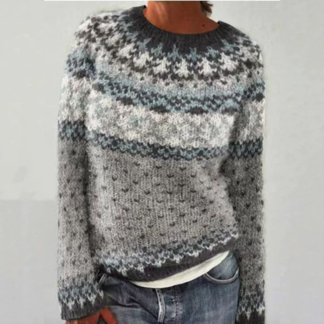 Clara - Retro skandinavischer Strickpullover