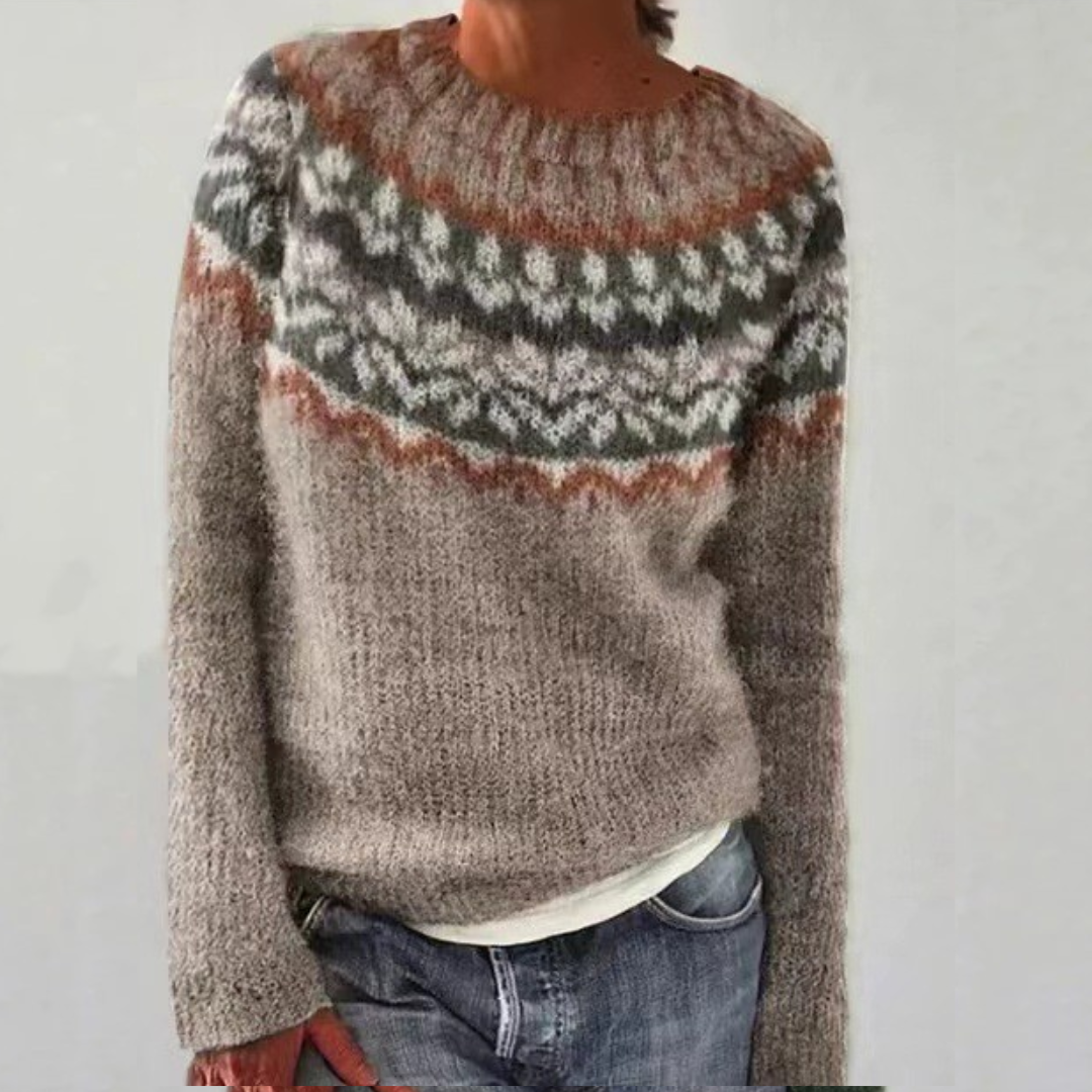 Debbie - Retro skandinavischer Strickpullover