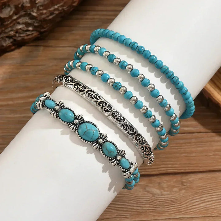 Mirella™ - Boho-Armbandkollektion mit Türkisen Perlen
