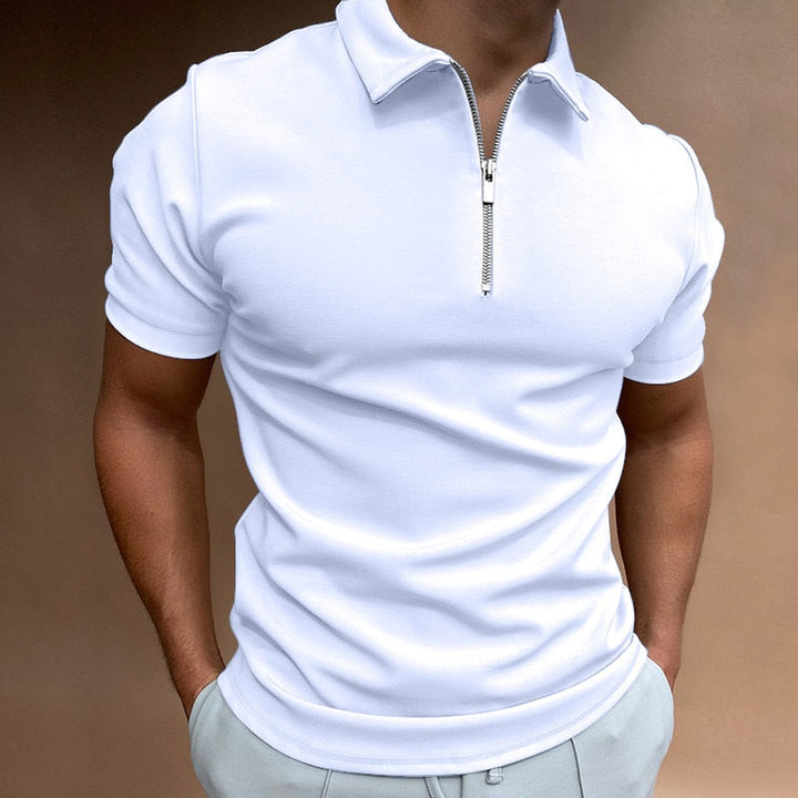 Reißverschluss-Poloshirt