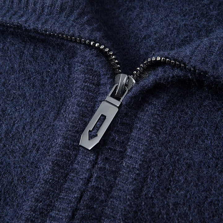 Schicker Kaschmir-Pullover mit Reißverschluss