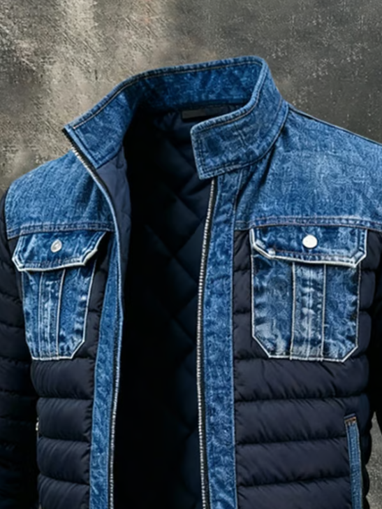 Rolf  | Jeansjacke mit Steppfutter