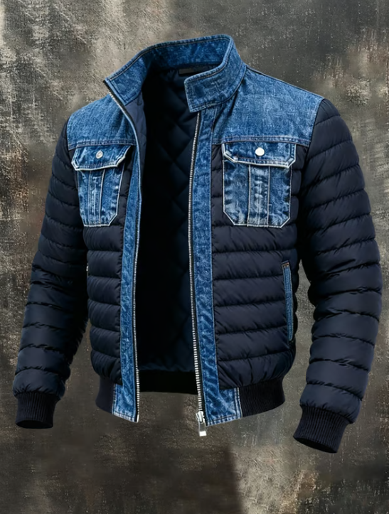 Rolf  | Jeansjacke mit Steppfutter