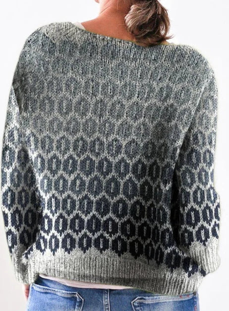 Sanya - Retro skandinavischer Strickpullover