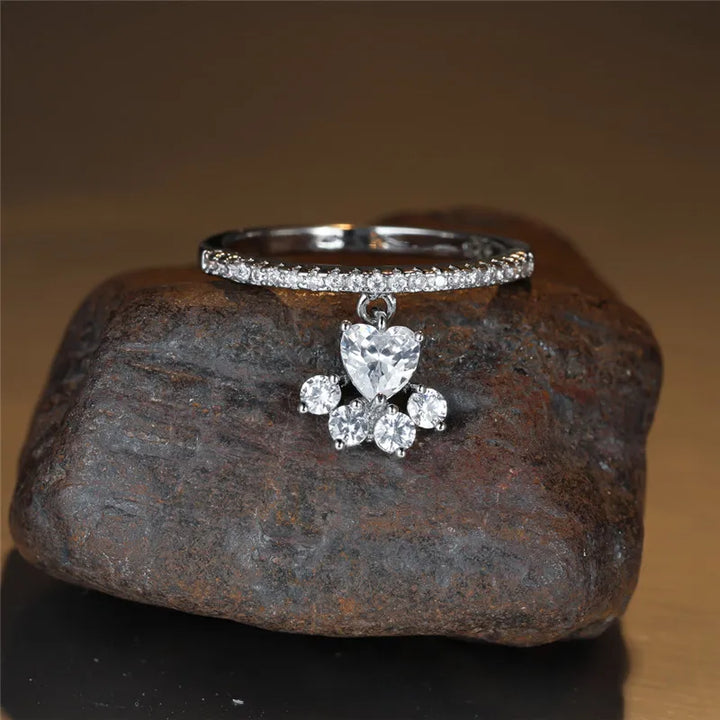Anello Paw & Heart – Effekt von Gold und Silber