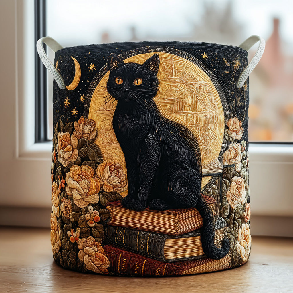 Bearbeiten – Quilt-Aufbewahrungskorb mit Katzenmotiv