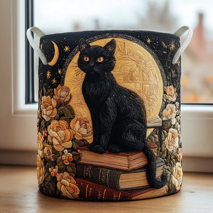Bearbeiten – Quilt-Aufbewahrungskorb mit Katzenmotiv