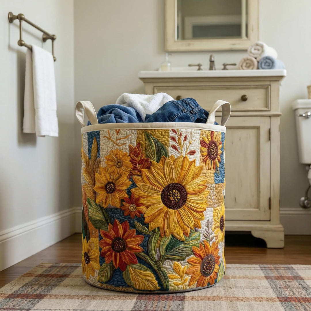 Cecilia – Quilt-Aufbewahrungskorb mit Blumenstickerei
