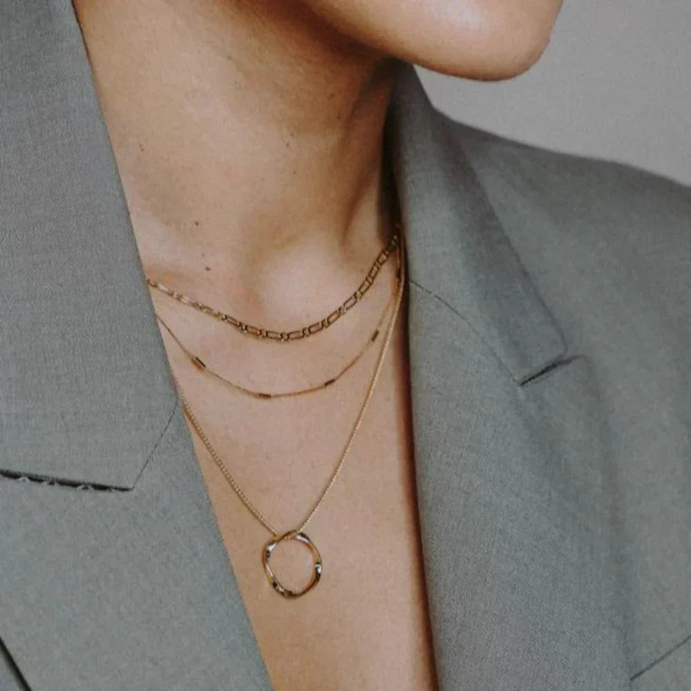 Offenes Dreireihiges Goldcollier
